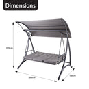 Alfresia 3 Seater Reclining Swing Seat with Cushions