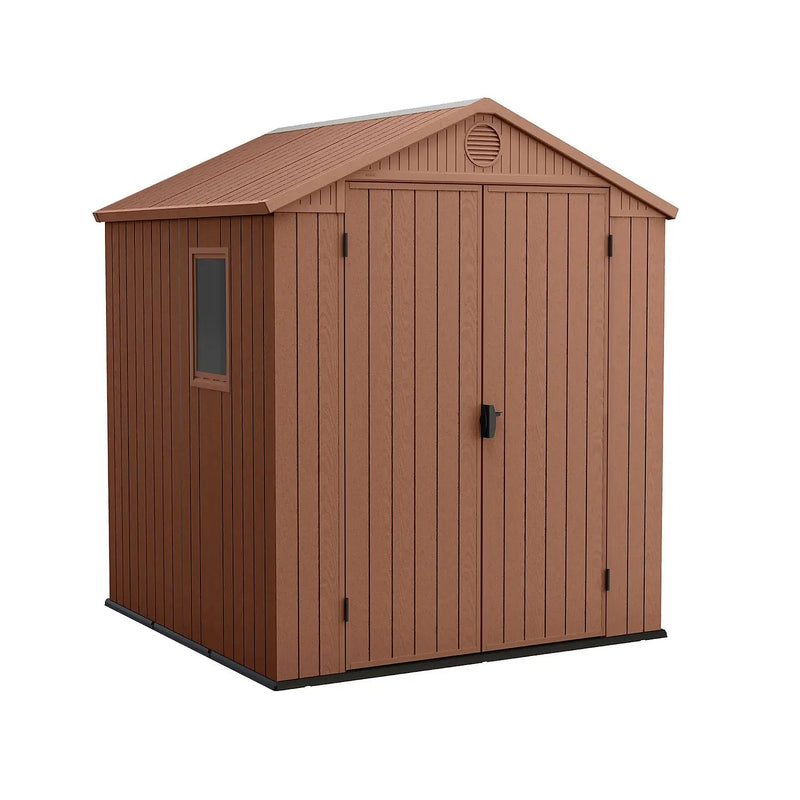 Keter 6×6 Darwin Heavy Duty Plastic Garden Shed – Brown