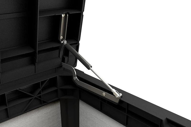 Denali 100 Gallon Resin Large Deck Box – Grey / Black