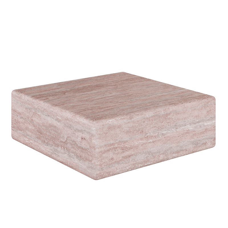 Cerazo Travertine Coffee Table, Red
