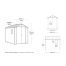 Keter 6×8 Darwin Heavy Duty Plastic Garden Shed – Green