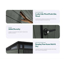 Keter 9x 7 Cortina Heavy Duty Plastic Pent Shed – Green