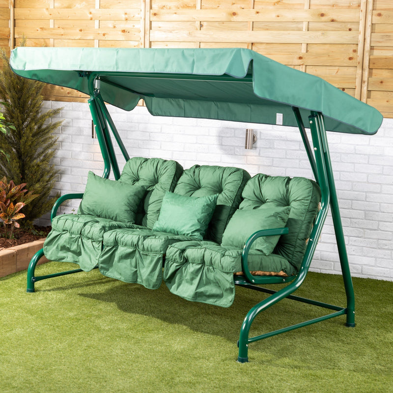 Alfresia Roma 3 Seater Garden Swing Seat | Classic Cushions