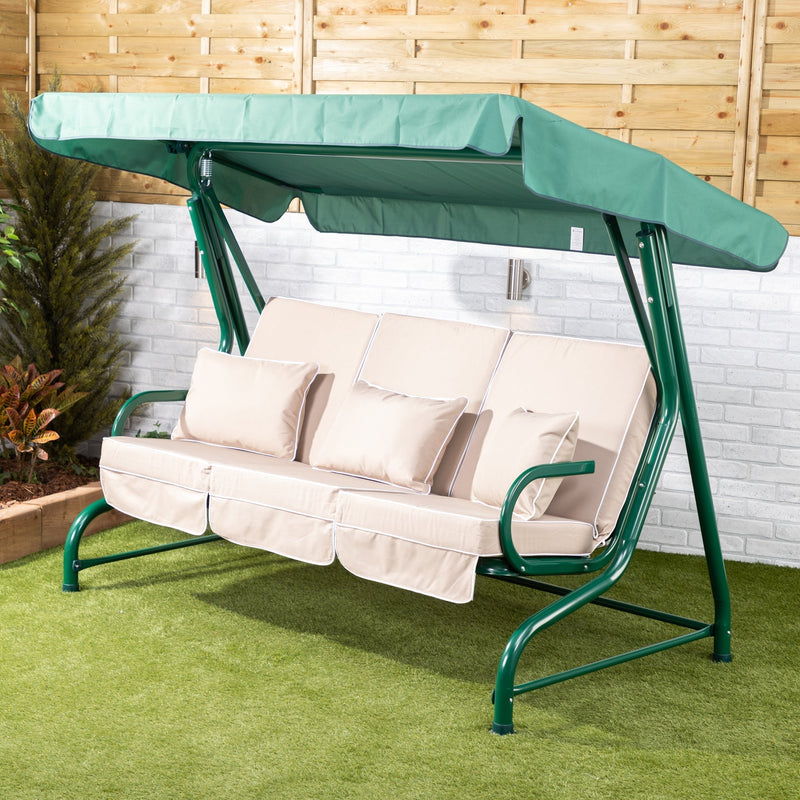 Alfresia Roma 3 Seater Garden Swing Seat | Luxury Cushions