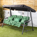 Alfresia Turin 3 Seater Reclining Garden Swing Seat | Classic Cushions