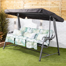 Alfresia Turin 3 Seater Reclining Garden Swing Seat | Classic Cushions