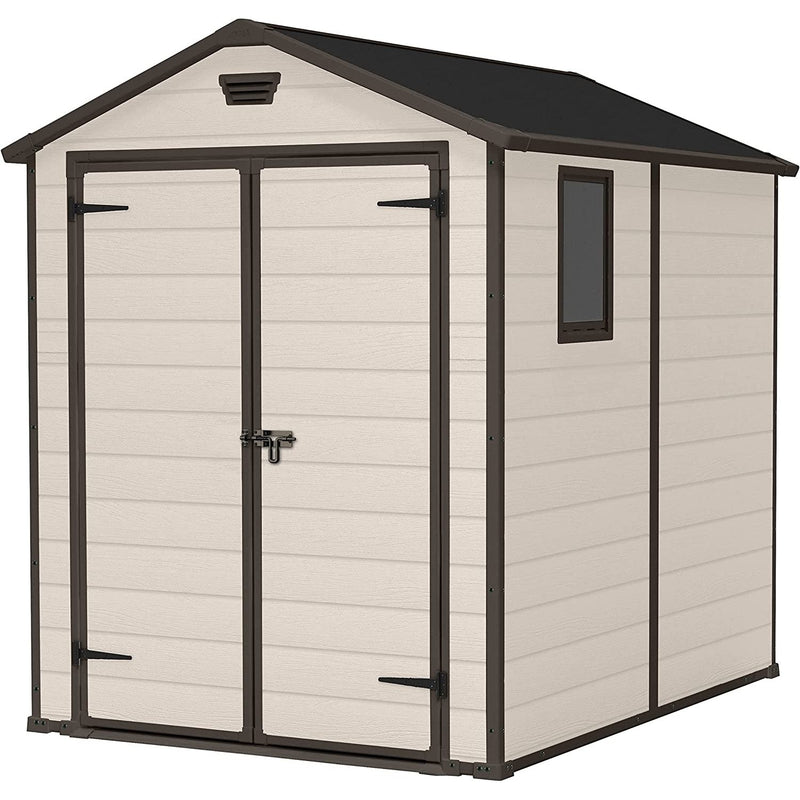 Keter 6x 8 Manor Plastic Garden Storage Shed – Beige