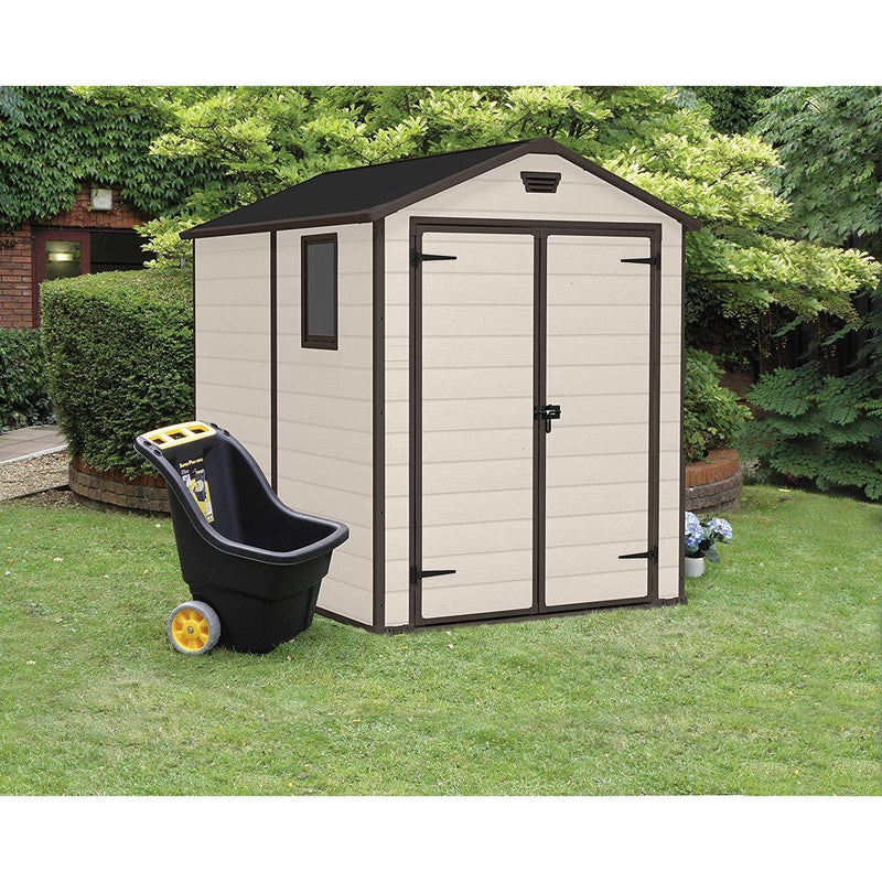 Keter 6x 8 Manor Plastic Garden Storage Shed – Beige