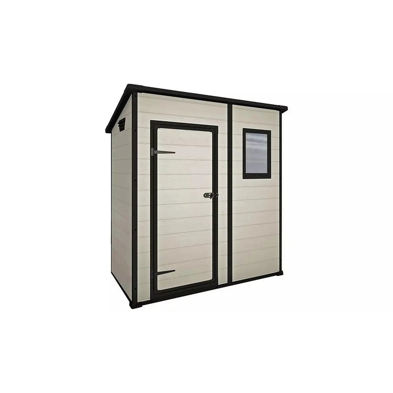 Keter 6 x 4 Manor Plastic Pent Garden Storage Shed – Beige
