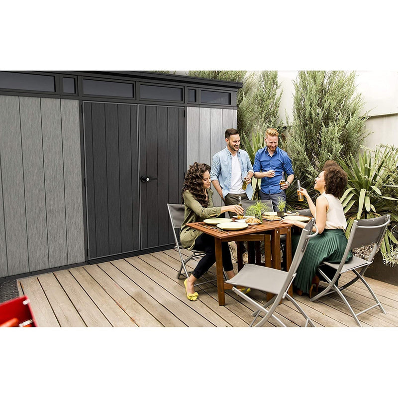 Keter 11x 7 Artisan Heavy Duty Plastic Pent Shed – Grey