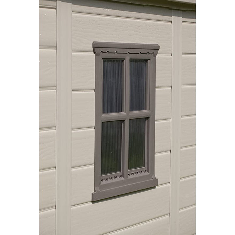 Keter 4×6 Factor Heavy Duty Plastic Garden Shed – Beige