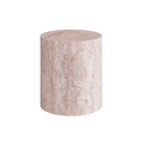 Porto Travertine Side Table, Red