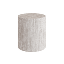 Porto Travertine Side Table, White