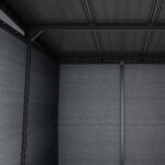 Keter 7′ x 7.5′ Newton Plus Side Entry Plastic Shed – Dark Grey - Image 3