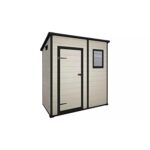 Keter 6 x 4 Manor Plastic Pent Garden Storage Shed – Beige - Image 2