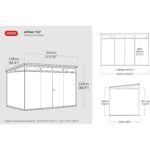 Keter 11x 7 Artisan Heavy Duty Plastic Pent Shed – Grey - Image 9