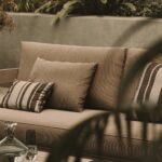 N3 Oak Three Seater Sofa Wheat Canvas - Image 3