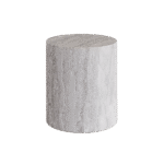 Porto Travertine Side Table, Grey - Image 2
