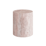 Porto Travertine Side Table, Red - Image 2